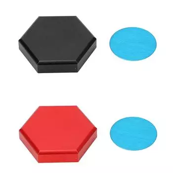 Футляр для бильярдного мела, магнитный, шестиугольный, алюминиевый, односекционный, для бильярдного кия, коробка для мела, шестиугольный круг Black