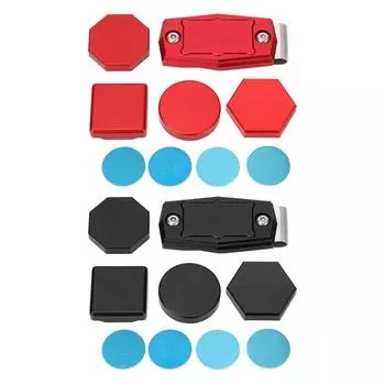 Футляр для бильярдного мела магнитный шестиугольный восьмиугольный круглый квадратный алюминиевый с зажимом для переноски мела в бассейне Red