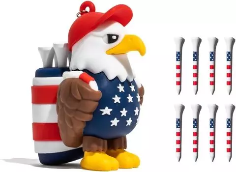 Футляр для гольф-ти Eagle с 8 забавными гольф-подарками для мужчин Держатель/Ти Ти, Аксессуары, (орел)