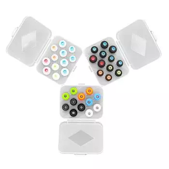 Футляр для хранения амбушюров Прозрачный чехол для наушников Прочный ящик для хранения 6 пар амбушюр Защита Компактный и портативный прозрачный