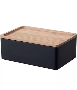 Футляр для хранения аксессуаров для солнцезащитных очков Yamazaki Jitsugyo Brown Lin Lid, превращающийся в поднос для аксессуаров 5166 (Ямадзаки) & Приблизительно. Ш18,5XГ12,5XВ7см коричневый