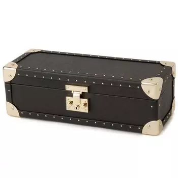 Футляр для хранения часов из сафьяновой кожи для 4 часов [Royalhausen] SWB002-4 для мужчин чёрный