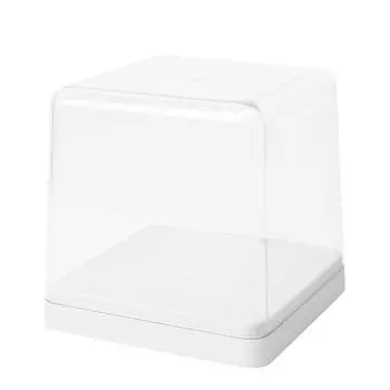 Футляр для хранения фигурок, прозрачная крышка, пылезащитный, штабелируемый, коробка для коллекции фигурок, белый белый