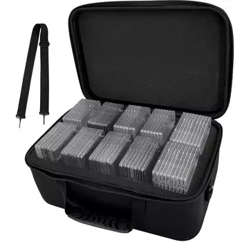 Футляр для хранения магнитных загрузчиков Футляр для хранения коллекционных карточек Вмещает в себя 64 карты Футляр для переноски магнитных загрузчиков поставляется со съемной губкой для хранения