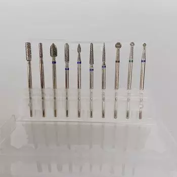 Футляр для хранения сверл для ногтей на 10 отверстий, держатель для шлифовальной головки, подставка для дисплея, очищающее средство, пылезащитный резак, органайзер для маникюрных принадлежностей onesize