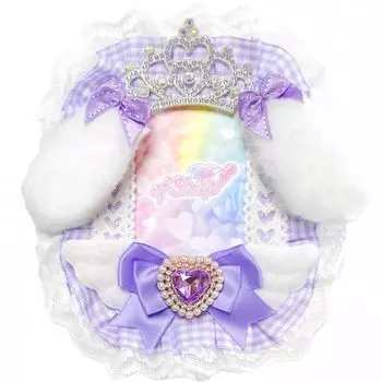 Футляр для коллекционных карточек B8 Ears Gingham Hard Case Top Loader Oshikatsu [efShop] [Rabbit Check] (Лаванда, Сердце) лавандовый