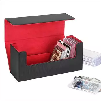 Футляр для коллекционных карточек [Neat Storage] Футляр для хранения карточек на 1000 штук с магнитным загрузчиком [красный] Футляр для хранения коллекционных карточек Футляр для карточек красный