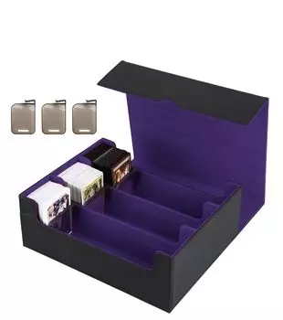 Футляр для колоды Футляр для коллекционных карт Ящик для хранения карт Футляр для карт Хранение коллекционных карт Разделительная доска с держателем карт с Pokeka MTG и различными картами 1800+