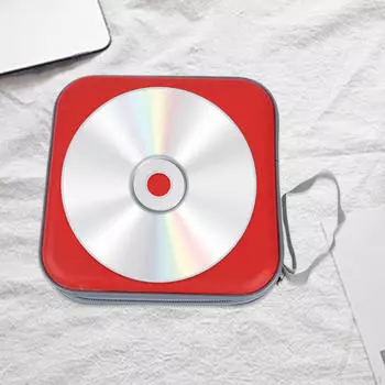 Футляр для компакт-дисков емкостью 40, органайзер для носителей информации, сумка для хранения дисков, держатель для CD/DVD с защитой от царапин красный