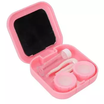 Футляр для контактных линз, косметический, простой, симпатичный, портативный, держатель для контактных линз с аппликатором-пинцетом