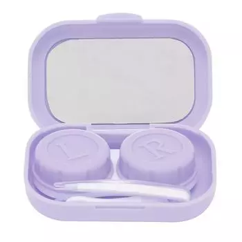 Футляр для контактных линз Симпатичный портативный контейнер для контактных линз Держатель Коробка Набор для замачивания и храненияФиолетовый фиолетовый