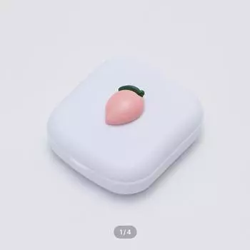 Футляр для линз Fruity, цвет белый персик