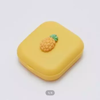 Футляр для линз Fruity, желтый ананас
