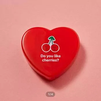 Футляр для линз Heart, красный