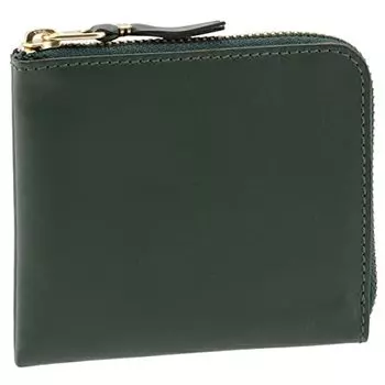 Футляр для монет COMME DES GARCONS на молнии CLASSIC LEATHER LINE BOTTLE GREEN L-образной формы для мужчин SA3100-0001-0014 [Товар] зелёный