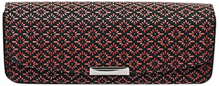 Футляр для очков из натуральной кожи Inden x Красный лакированный футляр для очков с бриллиантами и хризантемами, стильный кожаный подарок ко Дню уважения к пожилым людям