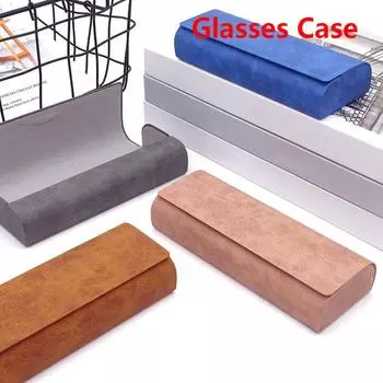 Футляр для очков из твердой оболочки для мужчин и женщин, футляр для очков из искусственной кожи, переносной антиэкструзионный ящик для хранения солнцезащитных очков, складной чехол для очков синий