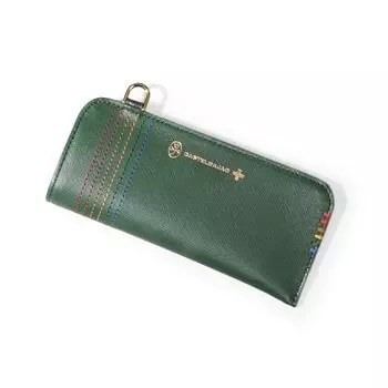 Футляр для очков кожаный стильный тонкий тонкий нагрудный 345200 наша ограниченная индивидуальная модель зеленый [Castelbajac] мужской [05]