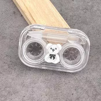 Футляр для очков прозрачный без завинчивающейся крышки герметичный пинцет футляр для контактных линз контейнер для взрослых белый