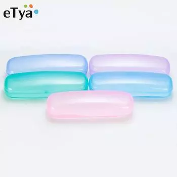 Футляр для очков, прозрачный ПВХ, женский и мужской пластиковый чехол для солнцезащитных очков, коробка для очков, новый футляр для очков, футляр для очков для чтения разноцветный