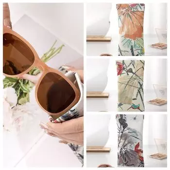 Футляр для очков с самозакрывающейся китайской тушью в виде листьев лотоса для хранения помады для мужчин C