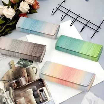 Футляр для очков, удобные аксессуары для очков, экологически чистая коробка для хранения очков радужного цвета, практичное хранение, красивый вид серый