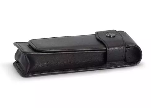 Футляр для ручек Kaweco черный для 2 ручек, длинный, обычный, импортный продукт CASEL-2 чёрный