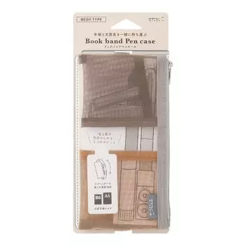 Футляр для ручки DESIGNPHIL MIDORI Book Band Pen Case для форматов B6~A5 Mesh Brown 41839006
