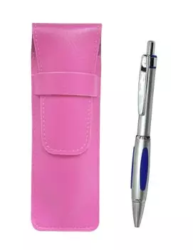 Футляр для ручки из розовой зернистой кожи, набор шокирующих шариковых ручек Metal Scorpion, серебристый SASP-B989A-S