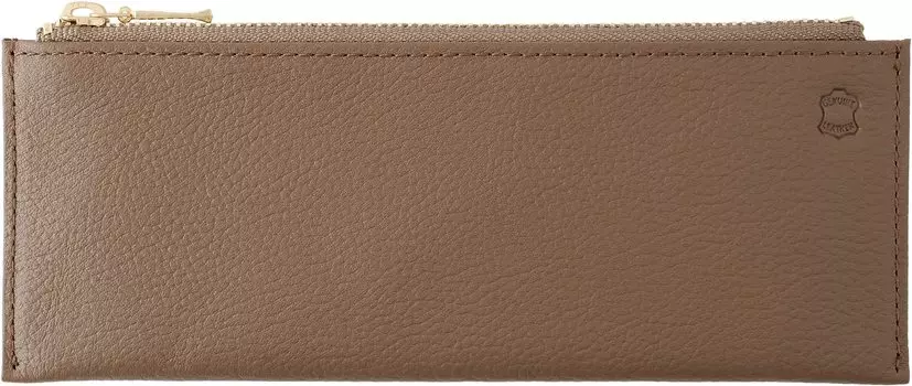 Футляр для ручки Плоский Футляр для ручки OSL Кожаный серо-коричневый [Надеваемый] OSL-1802 Надеваемый