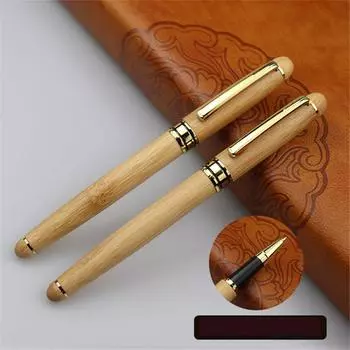 Футляр для шариковой ручки из бамбука, фирменные сувениры на День отца, подарок на учебу