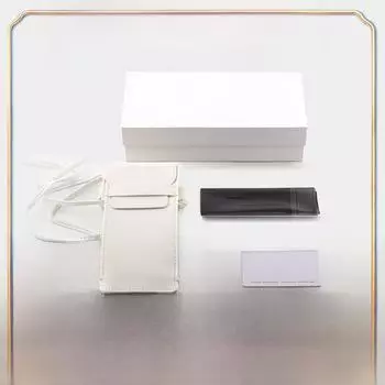 Футляр для солнцезащитных очков Arc de Triomphe из мягкой белой кожи — модный, простой, устойчивый к падениям и давлению. белый