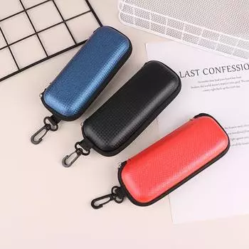 Футляр для солнцезащитных очков Eva, застежка-молния, простой стиль, футляр для очков, портативный контейнер для очков, защитная оболочка чёрный