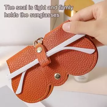 Футляр для солнцезащитных очков Мягкий чехол из искусственной кожи для солнцезащитных очков Сумка-мешок для очков Дорожный футляр для очков бежевый