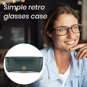 Футляр для солнцезащитных очков с пряжкой, водонепроницаемый, антистрессовый, из искусственной кожи, винтажный футляр для солнцезащитных очков, чехол для очков, для ежедневного использования