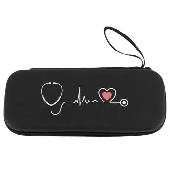 Футляр для стетоскопа, черный, жесткий, с сетчатым карманом для Littmann Classic III Lightweight II S