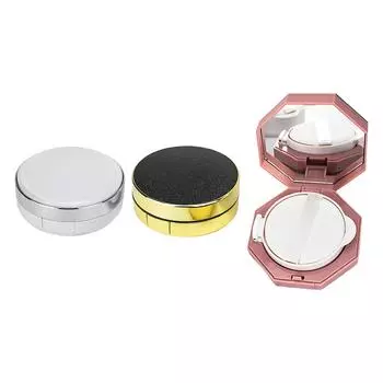 Футляр для тонального крема Air Cushion Box с пуховкой и зеркалом Lightweight Foundation BB Cream белый