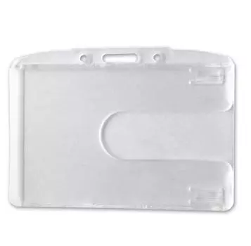 Футляр для удостоверения личности сотрудника горизонтальный поликарбонатный твердый прозрачный AM-003