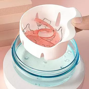 Футляр для ванночки для зубных протезов, контейнер для искусственных зубов с зеркалом, герметичный, компактный, портативный, дорожный, держатель для зубных протезов, футляр для чистки фиксаторов синий