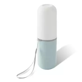 Футляр для зубной щетки, переносной контейнер для зубной пасты, пылезащитный, для ежедневного использования, держатель для зубных щеток с крышкой для дома, путешествий, кемпинга, школы blue and white