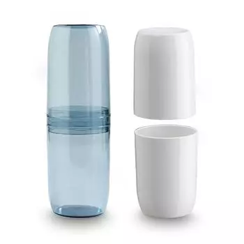 Футляр для зубной щетки, переносной контейнер для зубной пасты, пыленепроницаемый, гигиенический, пластиковый, для ежедневного использования, держатель для зубных щеток, колледж, походы two cups-pink