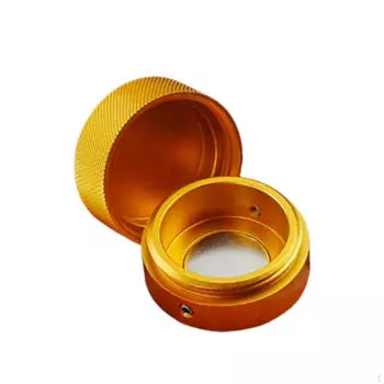 Футляр из алюминиевого сплава для бильярдного мела с круглой крышкой золотой