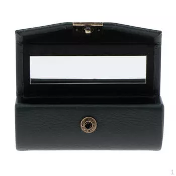 Футляр - полностью кожаный, многоцелевой, для хранения небольших ювелирных изделий, сережек, ушных капель, печаток и т. д. Deep Green