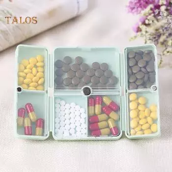 Футляры для таблеток, 7 дней, еженедельная коробка для таблеток, складной держатель для лекарств, дозатор для хранения таблеток розовый