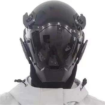 Футуристическая маска киберпанка для косплея для мужчин и женщин, вечерние аксессуары для вечеринок, музыкальных выступлений, рождественский подарок, маски на Хэллоуин Style1 чёрный