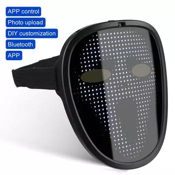 Футуристическая маска с подсветкой козырек электронный Bluetooth светодиодный детский жест для вечеринки бар фестиваль производительность приложение светящаяся маска