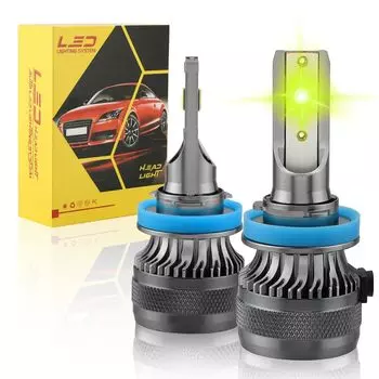 Futwod H8 H11 H16 LED Fog Bulb, Lemon Lime, Lime Green, Car Fog Lamp, H8 H11 H16(JP)