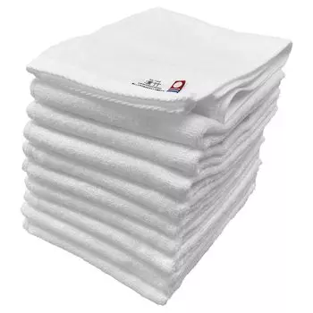 Fuwarira Imabari Bamboo Fabric Face 33 x 80 Made in Highly No Set of 10 Towel, Towel, cm, Japan, 100% Cotton, Absorbent, Present, White, Odor,