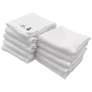 Fuwarira Imabari Bamboo Fabric Hand 33 x 36 Made in Highly No Set of 10 Towel, Towel, cm, Japan, 100% Cotton, Absorbent, Present, White, Odor, белый