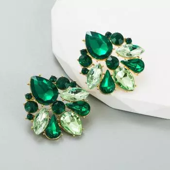 Фуксия Кристаллы Цветы Висячие Серьги Ювелирные Изделия для Женщин Свадебные Pendientes Фуксия Ювелирные Изделия